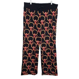 Nilla Shields Monkey Loungewear Pants Knit Casual Cotton Womens Size XL